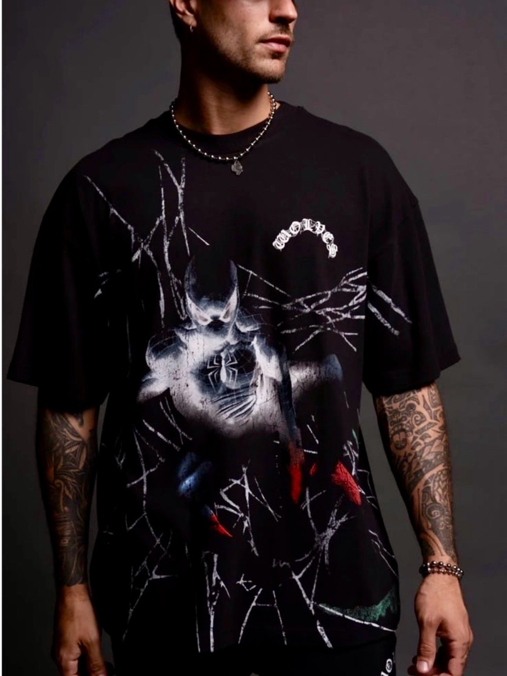 Darc Sport Marvel Spider-Man Mister Negative Side By Side Tee Large NWT